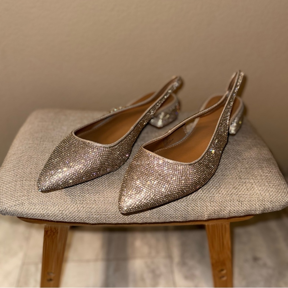 a new day Glittering silver Slingback Flats - Picture 4 of 5